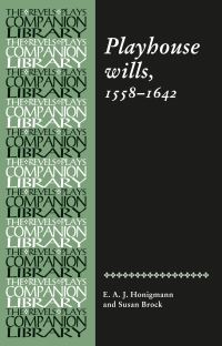 Book Cover for Playhouse Wills by E A J Honigmann, Susan Brock