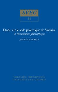 Book Cover for Etude Sur Le Style Polémique De Voltaire by JR Monty