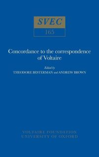 Book Cover for Concordance to the Correspondence of Voltaire by Theodore Besterman, Andrew Brown