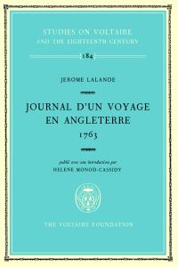 Book Cover for Journal D'un Voyage En Angleterre 1763 by Joseph Jérôme Le Français de Lalande, Hélène MonodCassidy