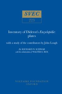 Book Cover for Inventory of Diderot's Encyclopédie by Richard N Schwab, John Lough, Voltaire Foundation
