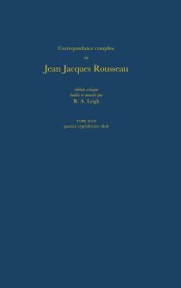 Book Cover for Correspondance Complète De Jean Jacques Rousseau. T.49 Janvier 1796-Février 1806 by JeanJacques Rousseau, R A Leigh