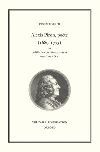 Book Cover for Alexis Piron, Poète (1689-1773) by Pascale Verèb