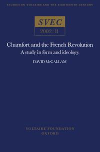 Book Cover for Chamfort and the Revolution by Voltaire Foundation