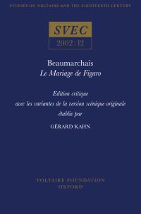 Book Cover for Le Mariage De Figaro by Pierre Augustin Caron de Beaumarchais, Gérard Kahn, Voltaire Foundation