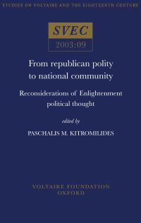 Book Cover for From Republican Polity to National Community by Paschalis Kitromilides, Voltaire Foundation