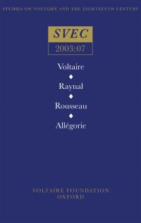 Book Cover for Voltaire, Raynal, Rousseau, Allégorie by Voltaire Foundation