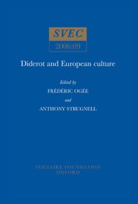 Book Cover for Diderot and European Culture by Frédéric Ogée, Anthony Strugnell