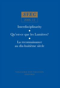 Book Cover for Interdisciplinarity by Voltaire Foundation