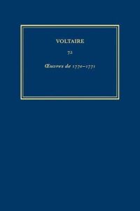 Book Cover for Ouevres Complètes De Voltaire. 72 by Voltaire, Nicholas Cronk, Voltaire Foundation