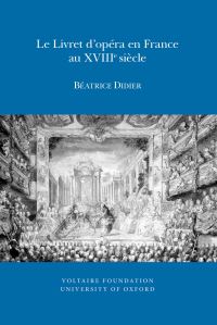 Book Cover for Le Livret D'opéra En France Au XVIIIe Siècle by Béatrice Didier