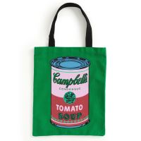 Book Cover for Warhol Soup Can Canvas Tote Bag - Green by Galison