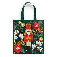 Book Cover for Merry Nutcracker Reusable Shopping Bag by Galison