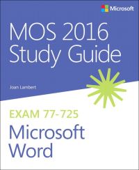 Book Cover for MOS 2016 Study Guide for Microsoft Word by Joan Lambert