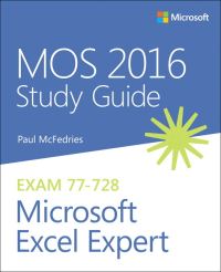 Book Cover for MOS 2016 Study Guide for Microsoft Excel Expert by Paul McFedries