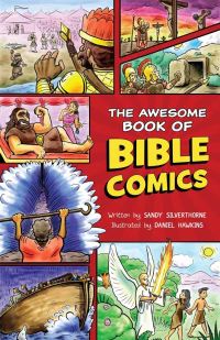 Book Cover for The Awesome Book of Bible Comics by Sandy Silverthorne