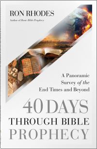 Book Cover for 40 Days Through Bible Prophecy by Ron Rhodes