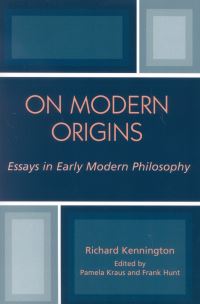 Book Cover for On Modern Origins by Richard Kennington