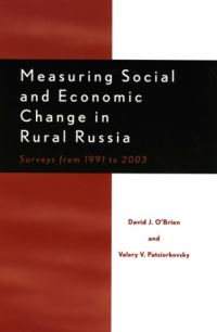 Book Cover for Measuring Social and Economic Change in Rural Russia by David J OBrien, V V Patsiorkovskii