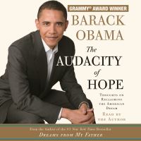 Book Cover for The Audacity of Hope by Barack Obama