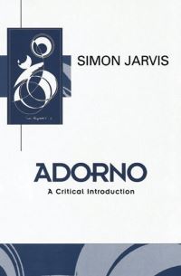 Book Cover for Adorno by Simon Jarvis