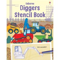 Book Cover for Diggers Stencil Book by Louie Stowell