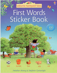 Book Cover for First Words Sticker Book by Heather Amery