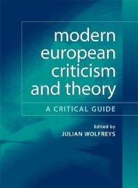 Book Cover for Modern European Criticism and Theory by Julian Wolfreys