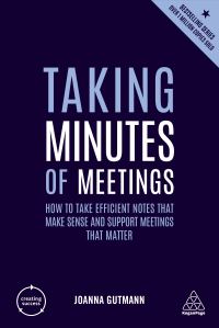 Book Cover for Taking Minutes of Meetings by Joanna Gutmann