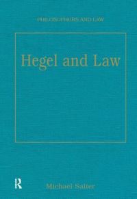 Book Cover for Hegel and Law by Michael Salter