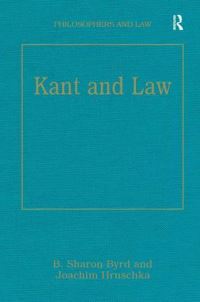Book Cover for Kant and Law by B Sharon Byrd, Joachim Hruschka