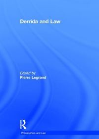 Book Cover for Derrida and Law by Pierre Legrand
