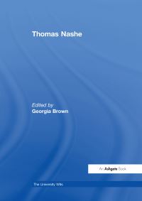 Book Cover for Thomas Nashe by Georgia Brown