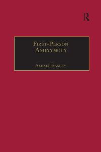 Book Cover for First Person Anonymous by Alexis Easley