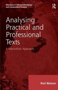 Book Cover for Analysing Practical and Professional Texts by Rod Watson