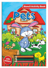 Book Cover for Activity Stencil Books - Pets by 