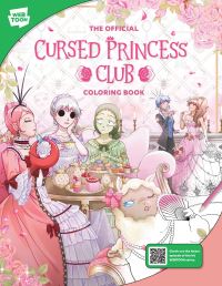 Book Cover for The Official Cursed Princess Club Coloring Book by LambCat, WEBTOON Entertainment, Walter Foster Creative Team