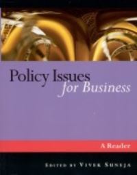 Book Cover for Policy Issues for Business by Vivek Suneja, Open University