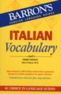 Book Cover for Italian Vocabulary by Marcel Danesi