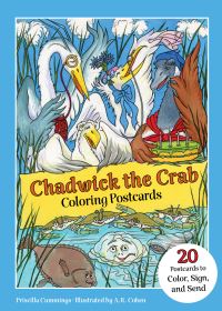 Book Cover for Chadwick the Crab's 40th Birthday Coloring Postcards by Priscilla Cummings