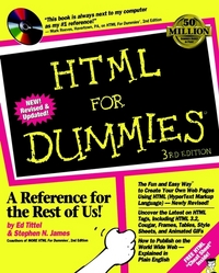 Book Cover for HTML for Dummies by Ed Tittel, Stephen J James