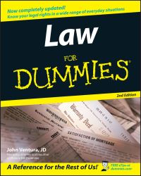 Book Cover for Law for Dummies by John Ventura