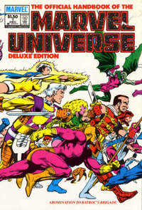 Book Cover for The Official Handbook of the Marvel Universe, Deluxe Edition by Mark Gruenwald, Marvel Comics Group