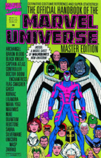 Book Cover for The Official Handbook of the Marvel Universe, Master Edition by Len Kaminski, Keith Pollard