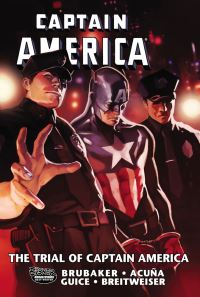 Book Cover for The Trial of Captain America by Ed Brubaker, Mitch Breitweiser, Jackson Guice