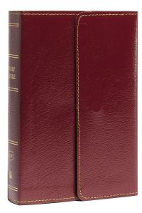 Book Cover for KJV, Reference Bible, Compact, Large Print, Snapflap Leather-Look, Burgundy, Red Letter, Comfort Print by Thomas Nelson
