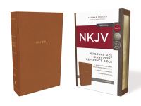 Book Cover for NKJV, Reference Bible, Personal Size Giant Print, Leathersoft, Tan, Red Letter, Comfort Print by Thomas Nelson