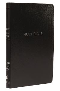 Book Cover for NKJV, Thinline Reference Bible, Leather-Look, Black, Red Letter, Comfort Print by Thomas Nelson