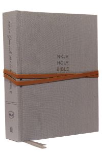 Book Cover for NKJV, Journal the Word Bible, Cloth Over Board, Gray, Red Letter, Comfort Print by Thomas Nelson