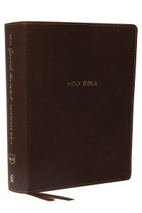 Book Cover for NKJV, Journal the Word Reference Bible, Leathersoft, Brown, Red Letter, Comfort Print by Thomas Nelson
